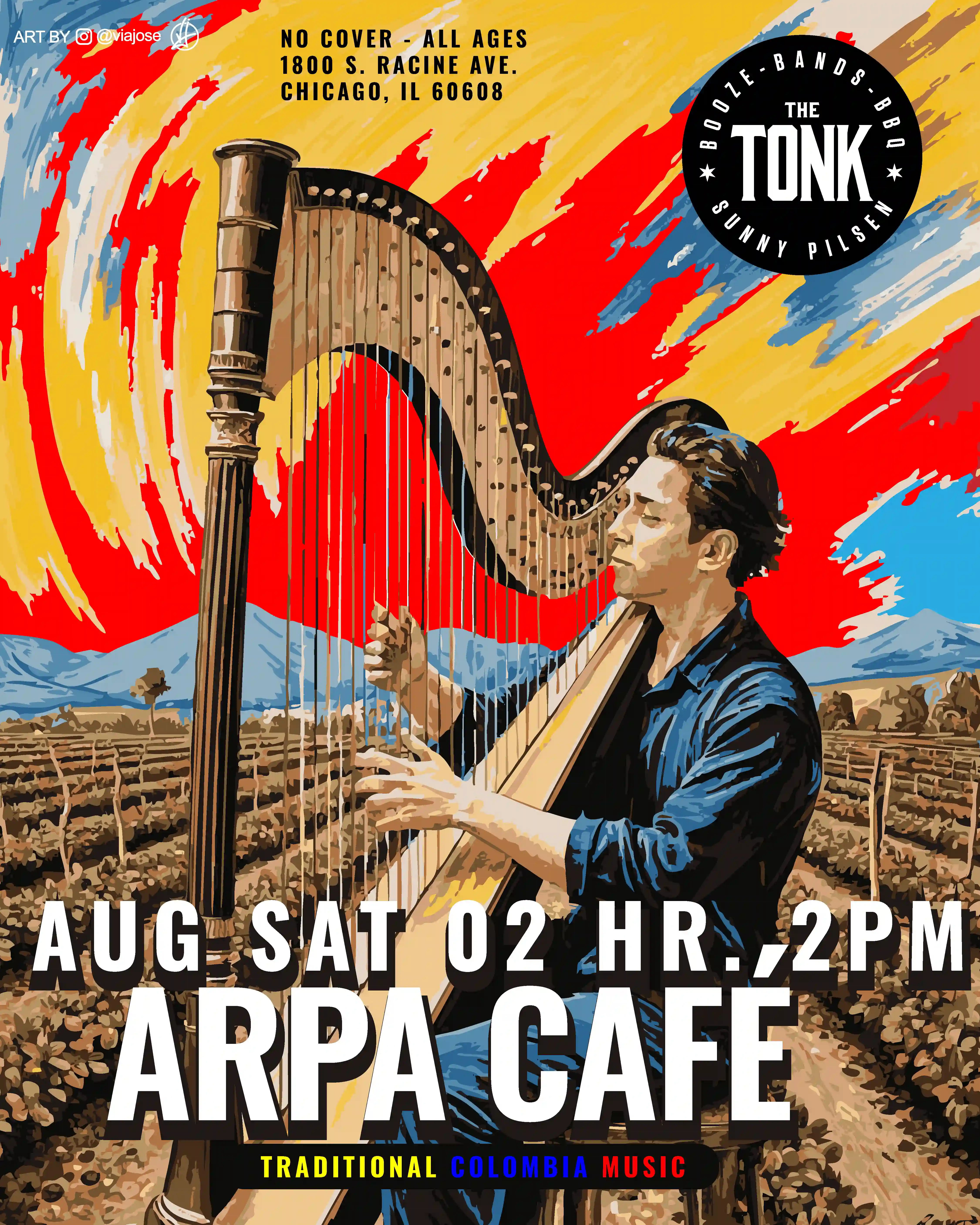 Image of the artist scheduled to perform at the restaurant