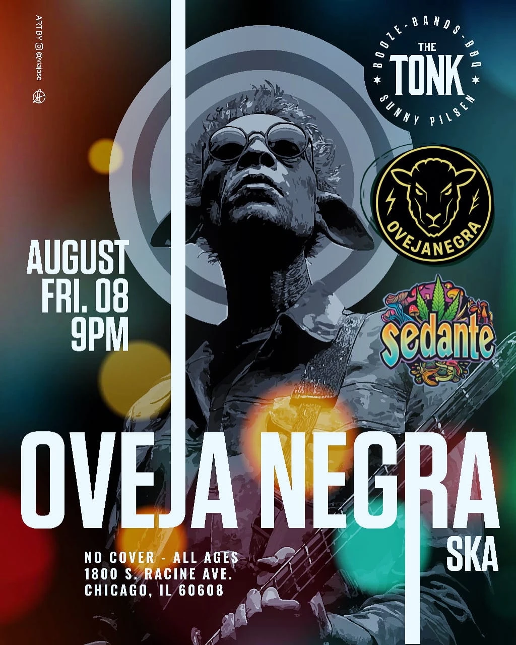 Image of the artist scheduled to perform at the restaurant