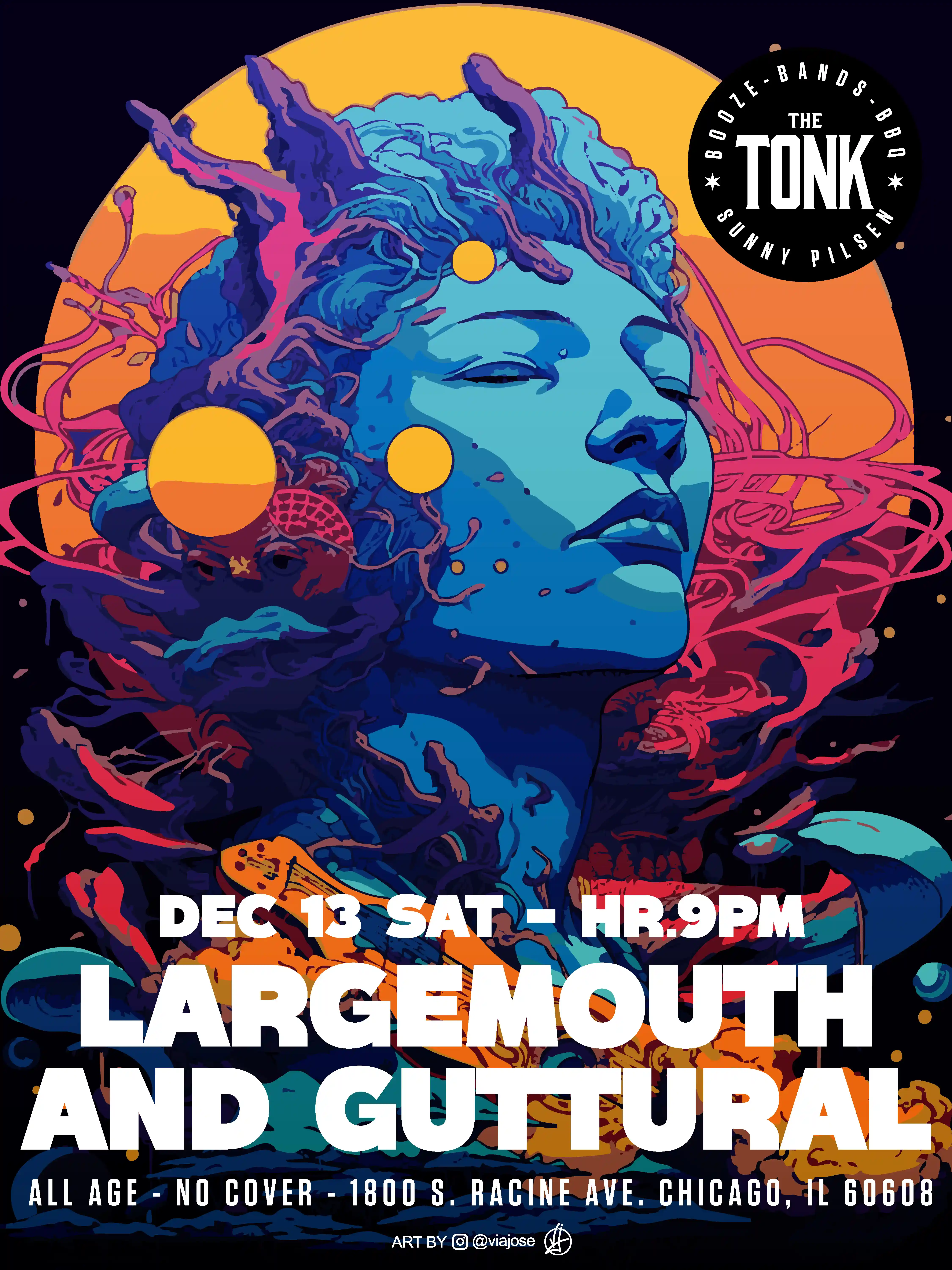 Image of the artist scheduled to perform at the restaurant