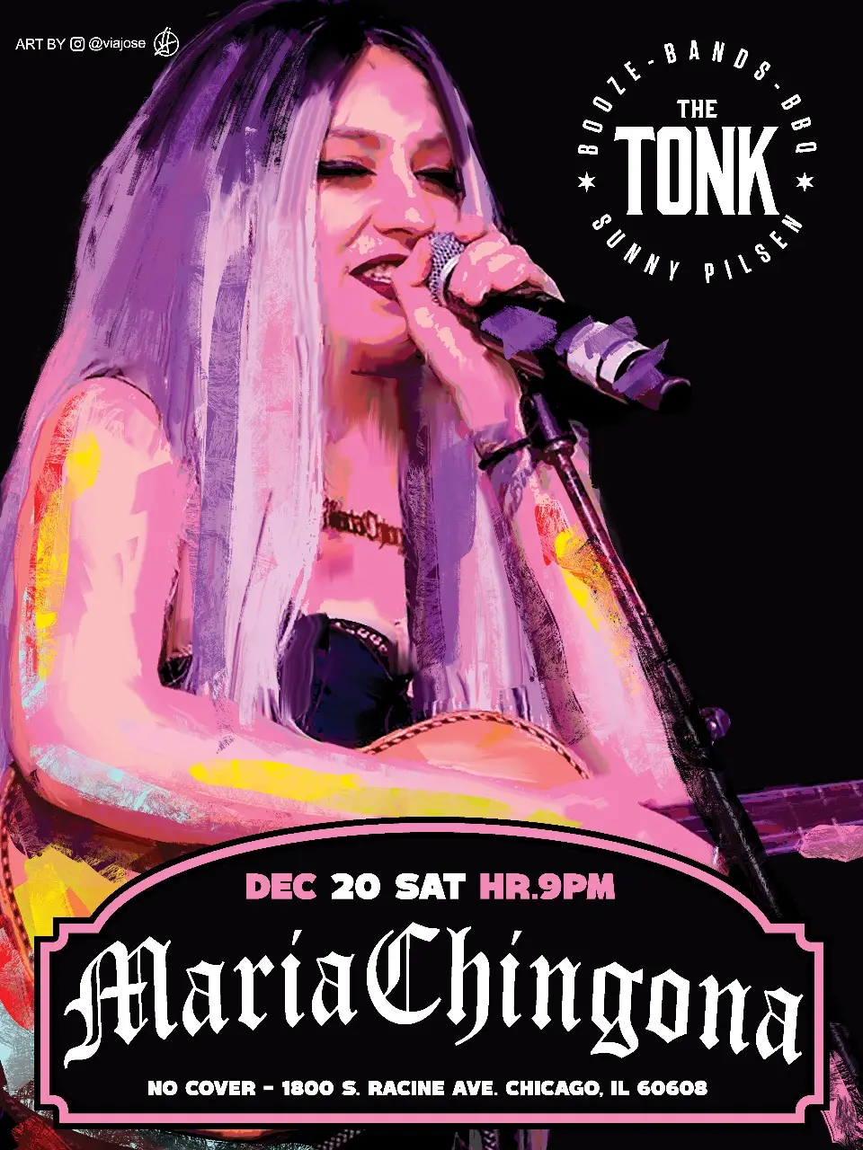 Image of the artist scheduled to perform at the restaurant