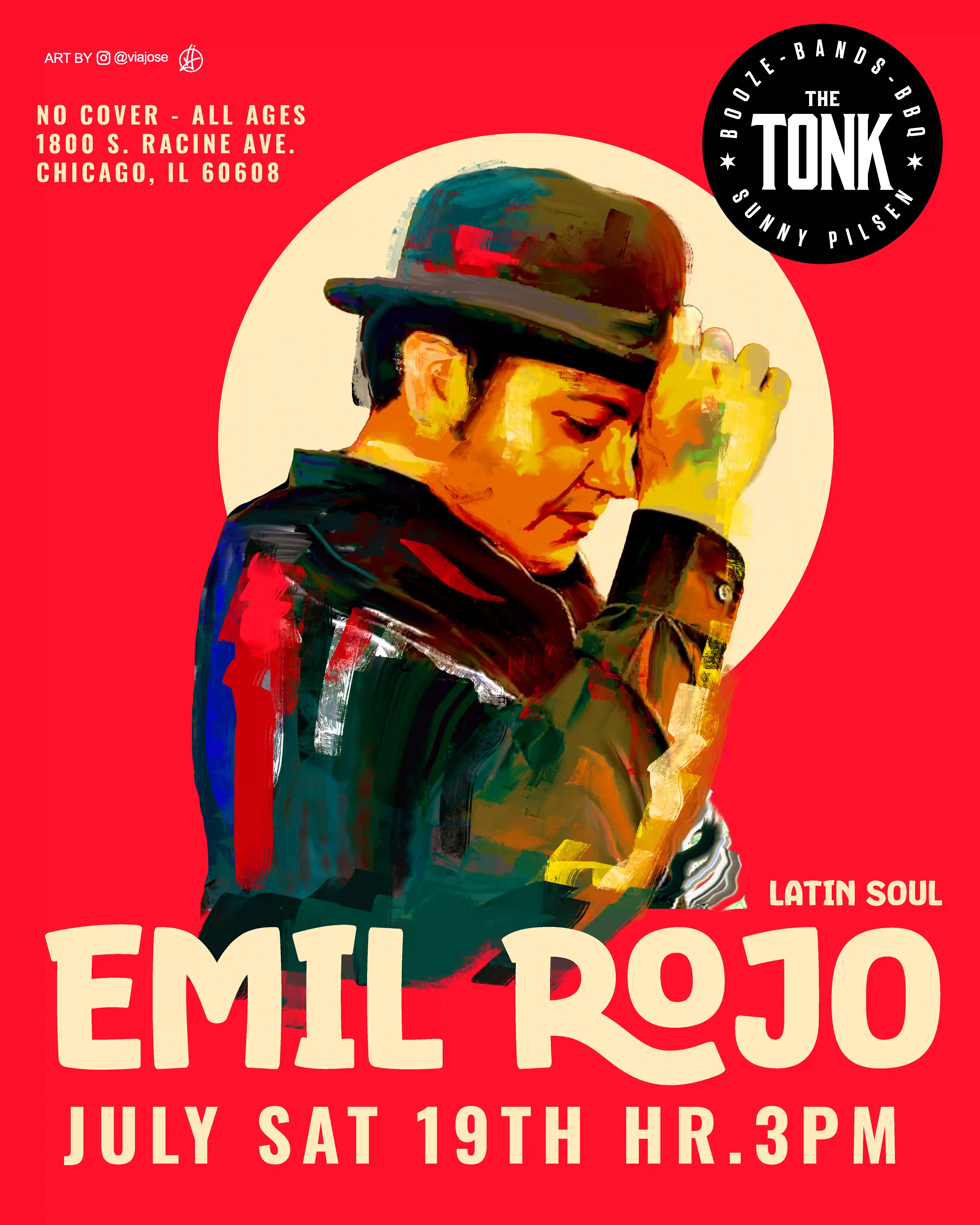 Image of the artist scheduled to perform at the restaurant