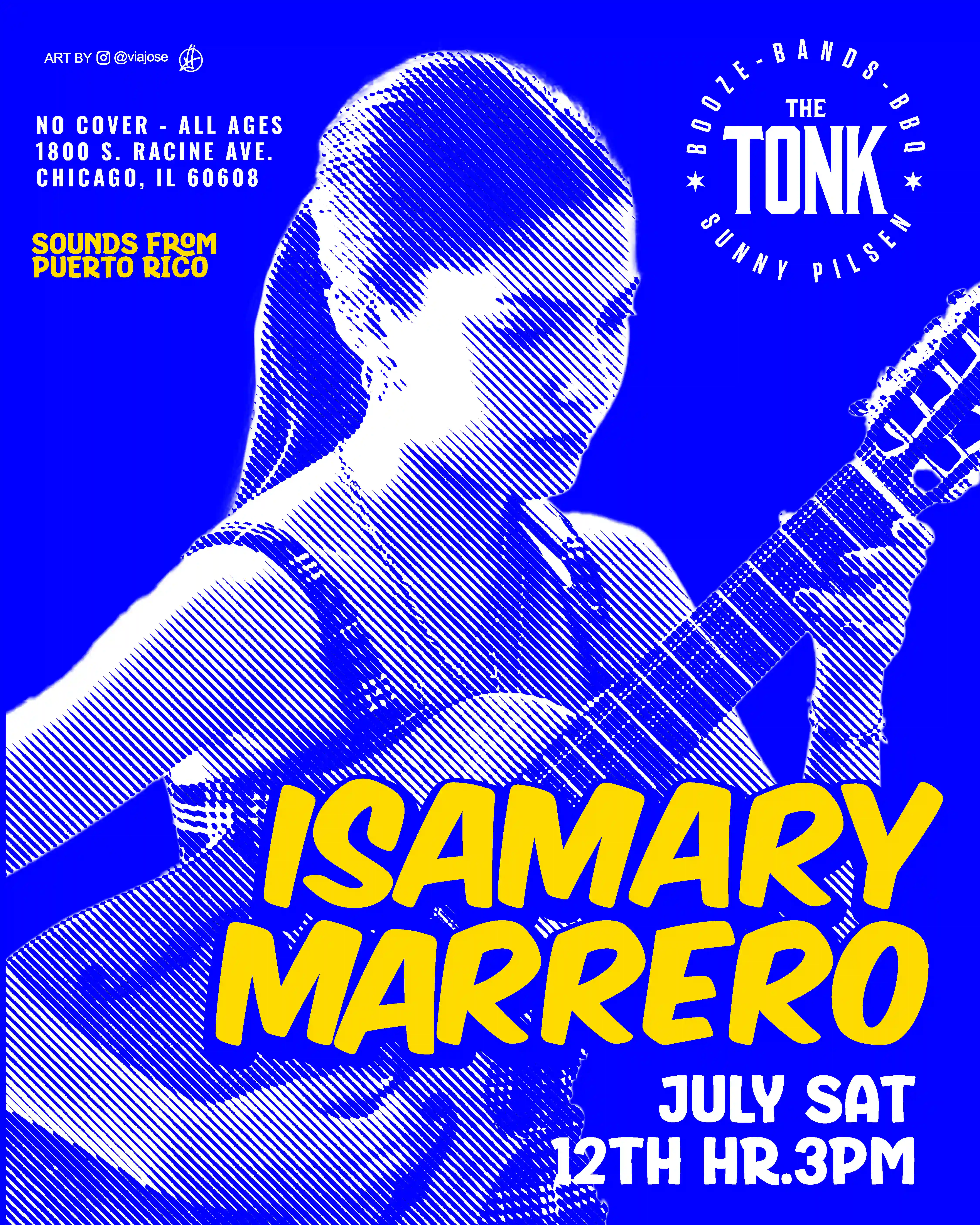 Image of the artist scheduled to perform at the restaurant