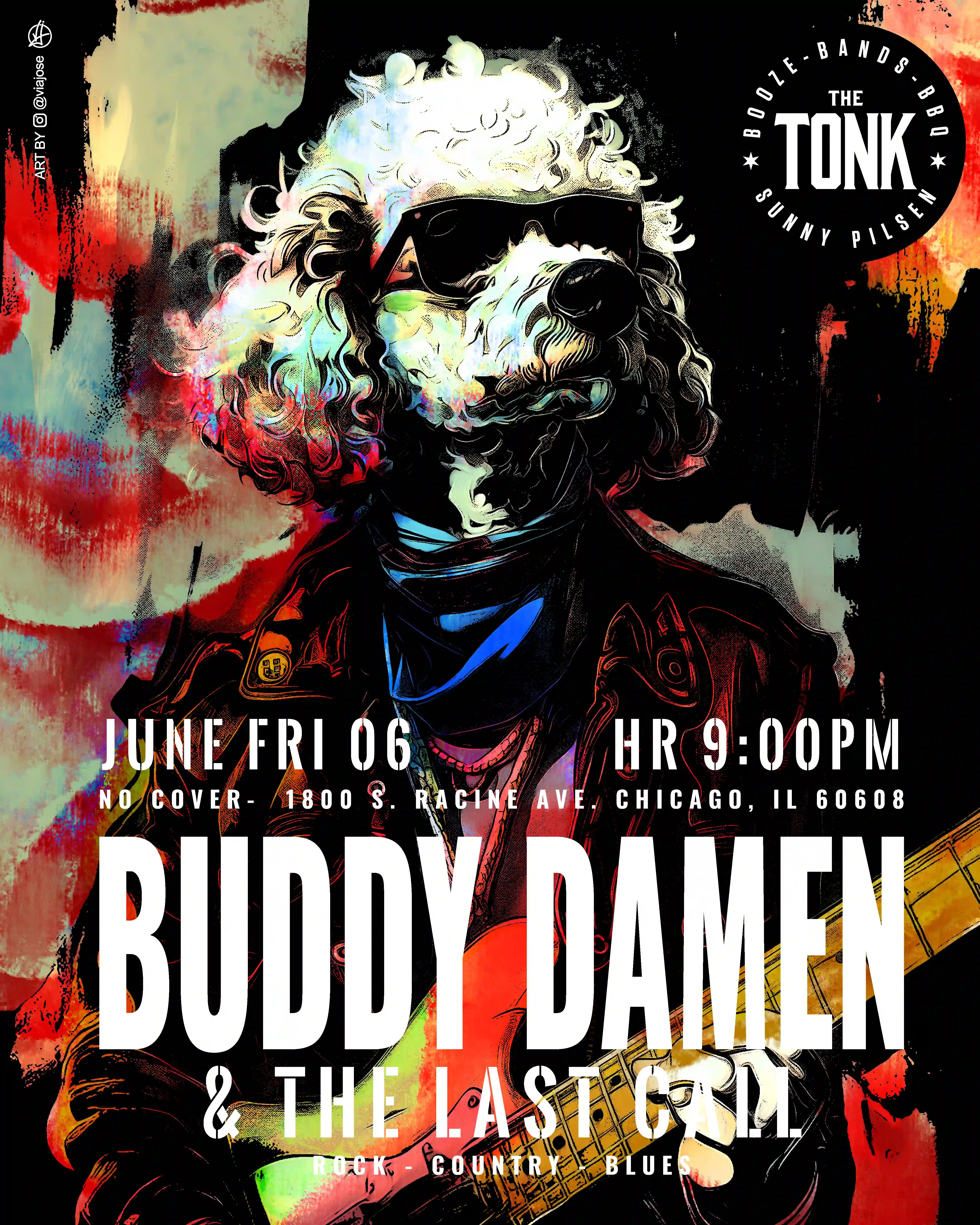 Image of the artist scheduled to perform at the restaurant