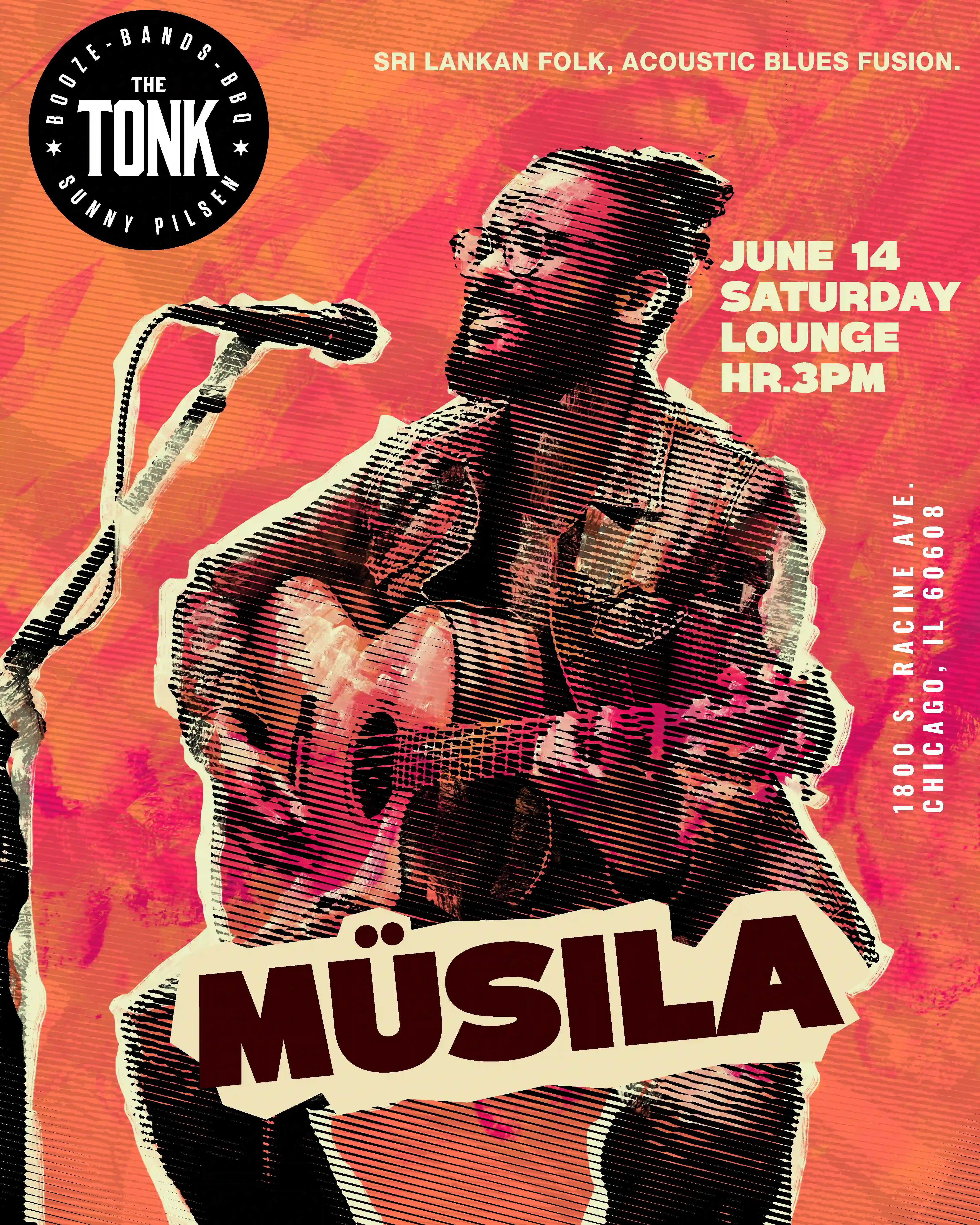 Image of the artist scheduled to perform at the restaurant