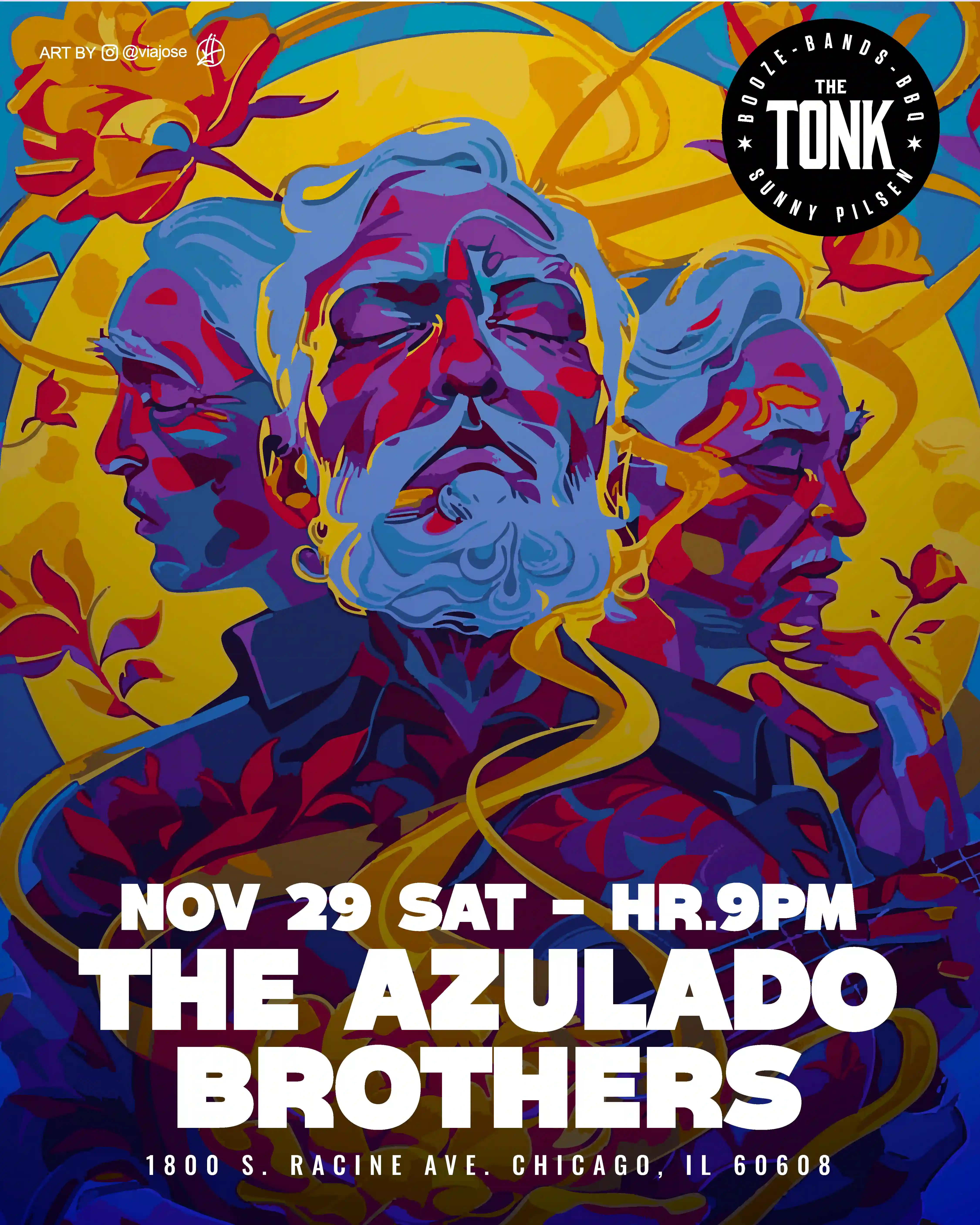 Image of the artist scheduled to perform at the restaurant