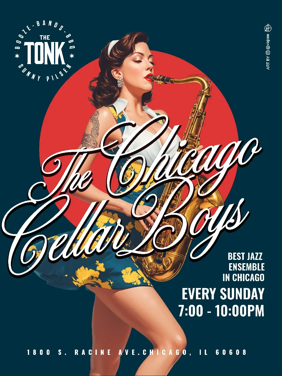 Image of the artist scheduled to perform at the restaurant