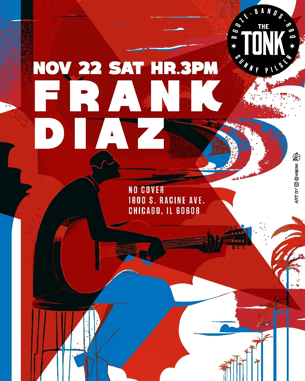 Image of the artist scheduled to perform at the restaurant