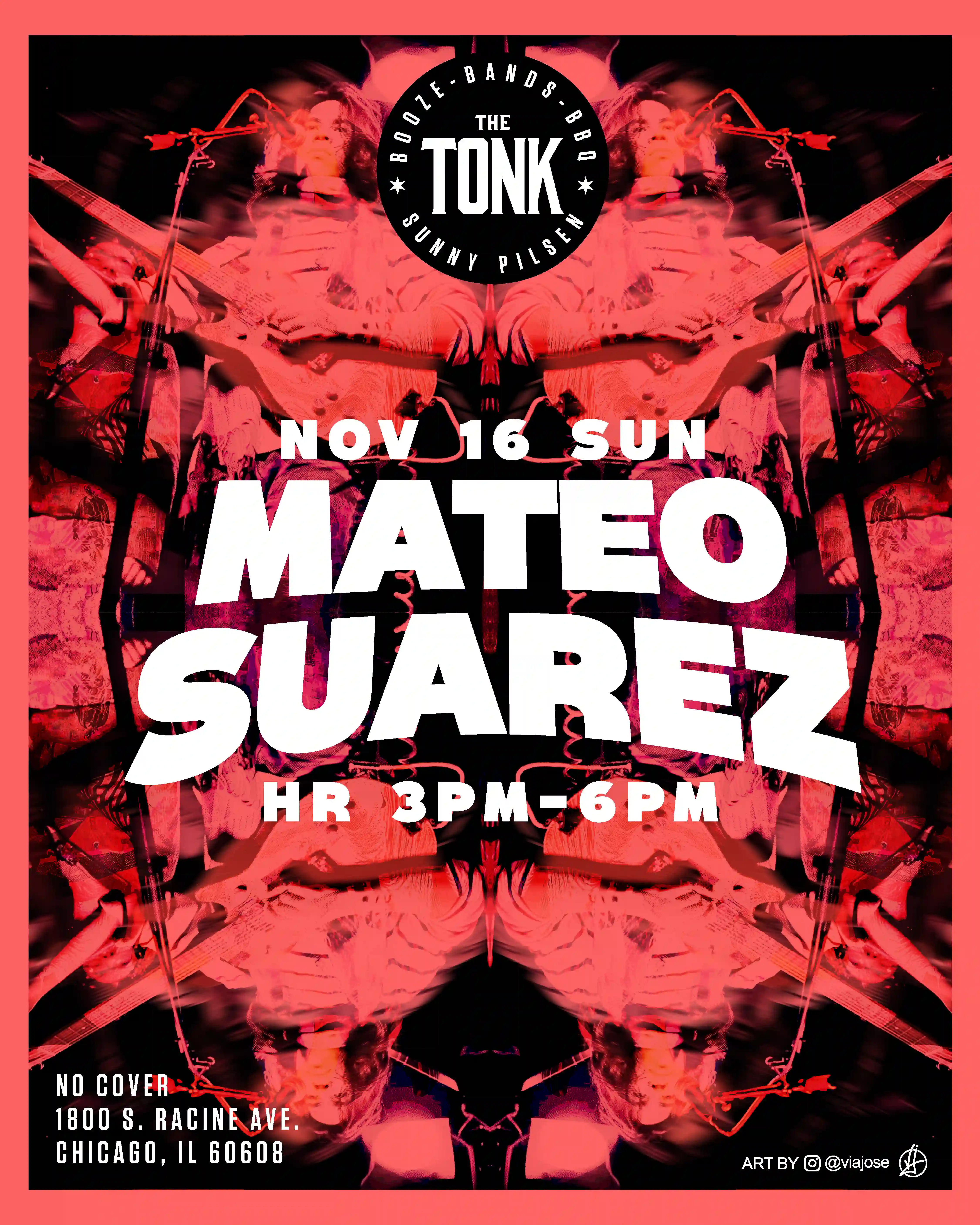 Image of the artist scheduled to perform at the restaurant