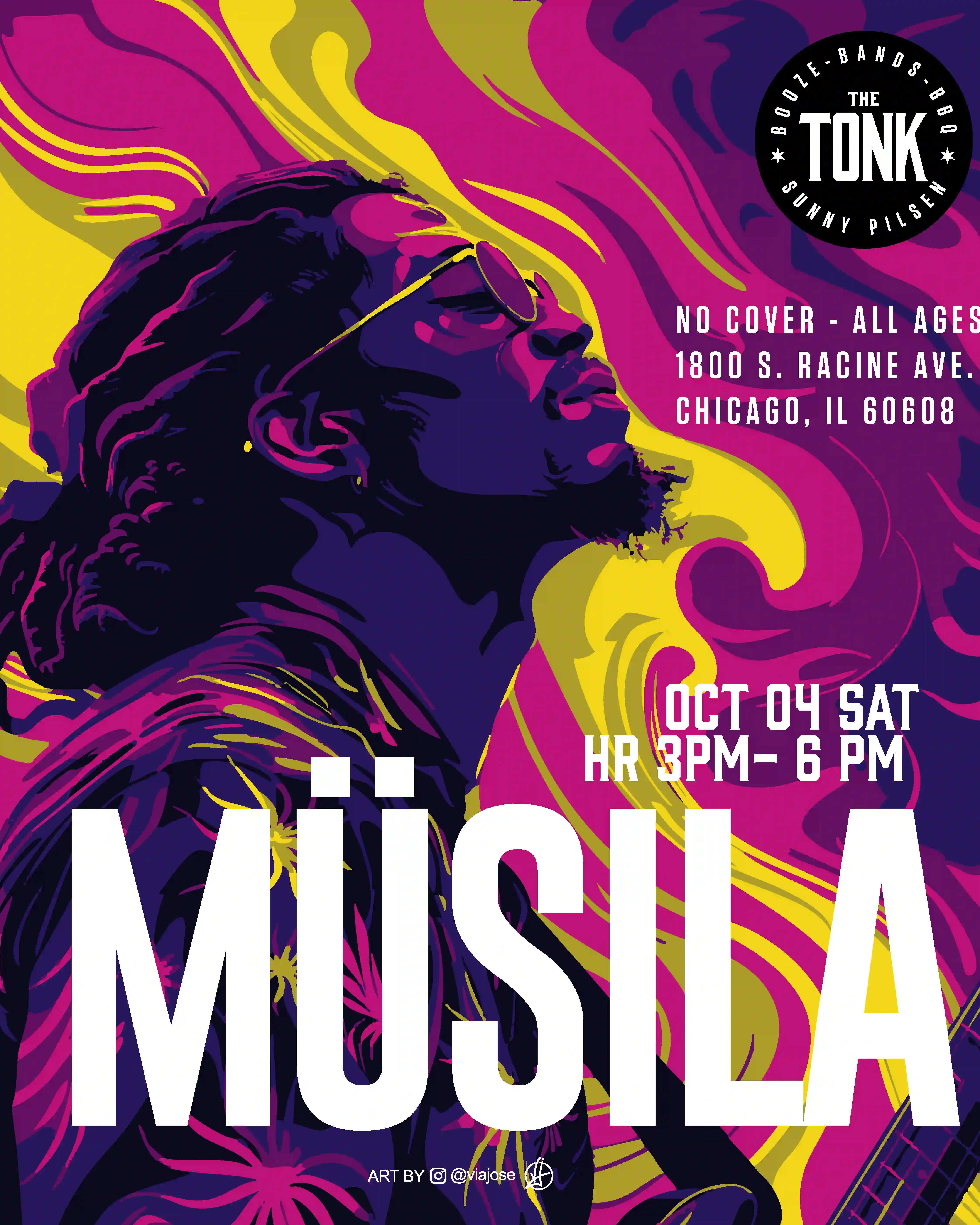 Image of the artist scheduled to perform at the restaurant