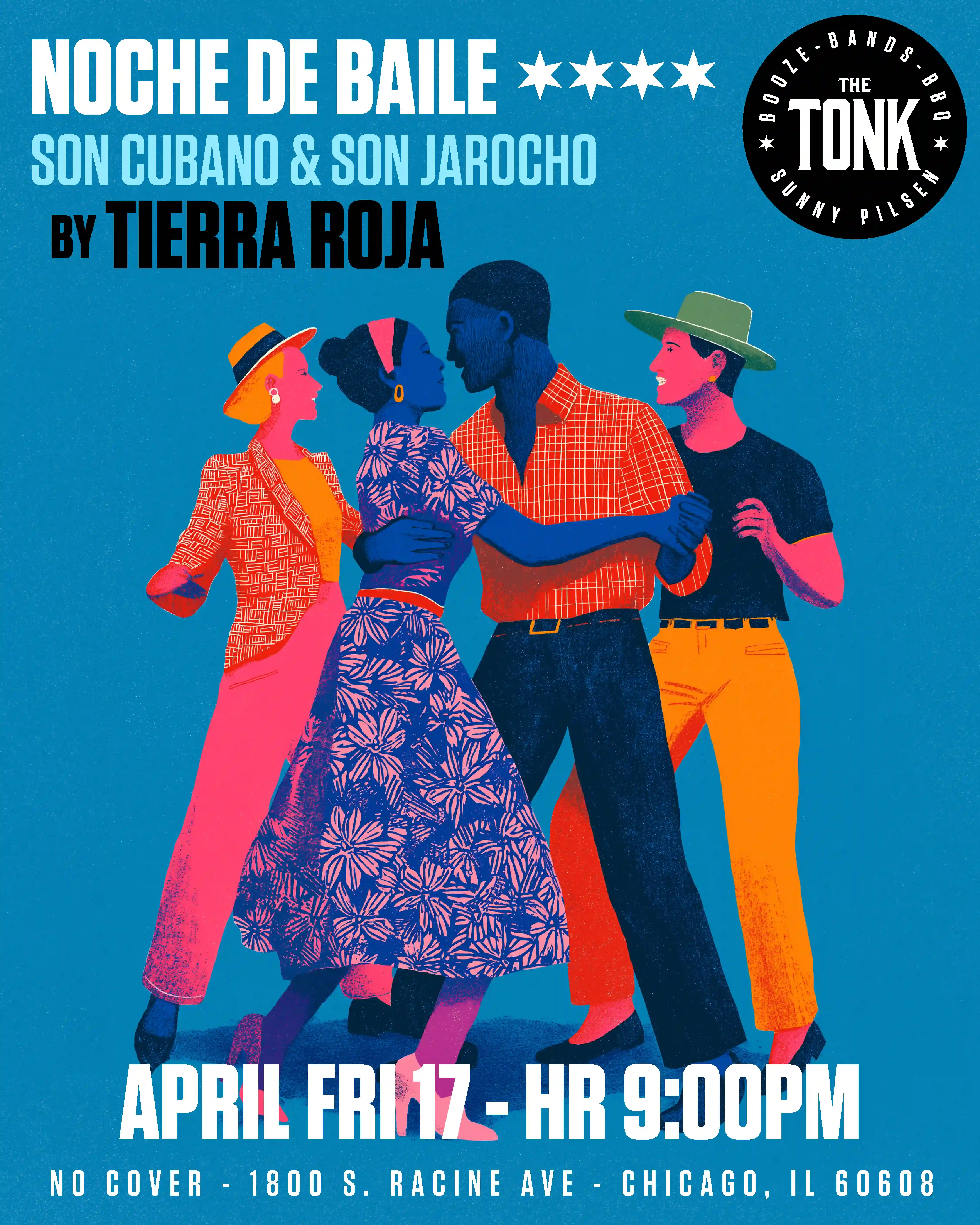 Poster for Tierra Roja performing at The Tonk Chicago