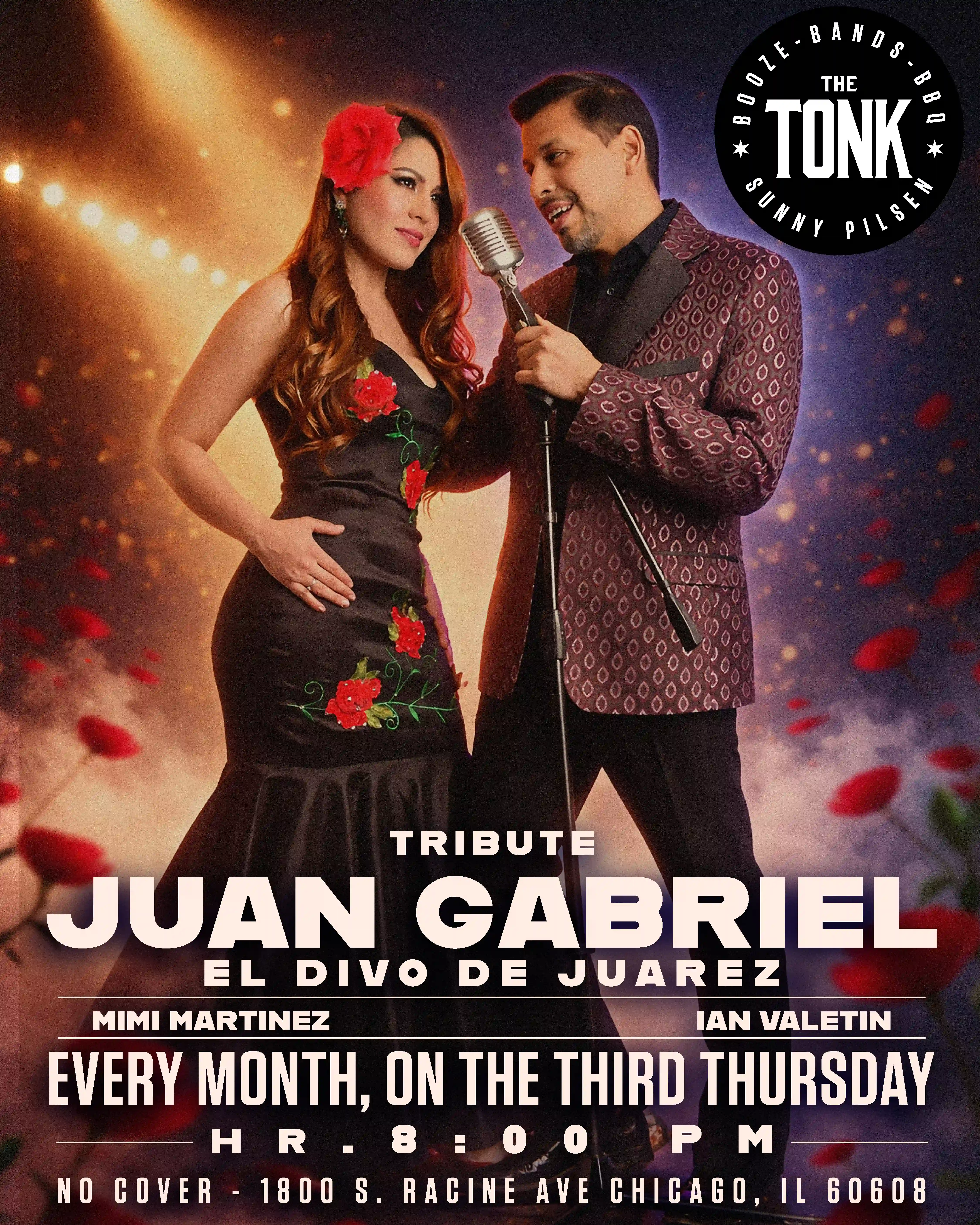 Poster for Ian Valentin and Mimi Martinez performing at The Tonk Chicago