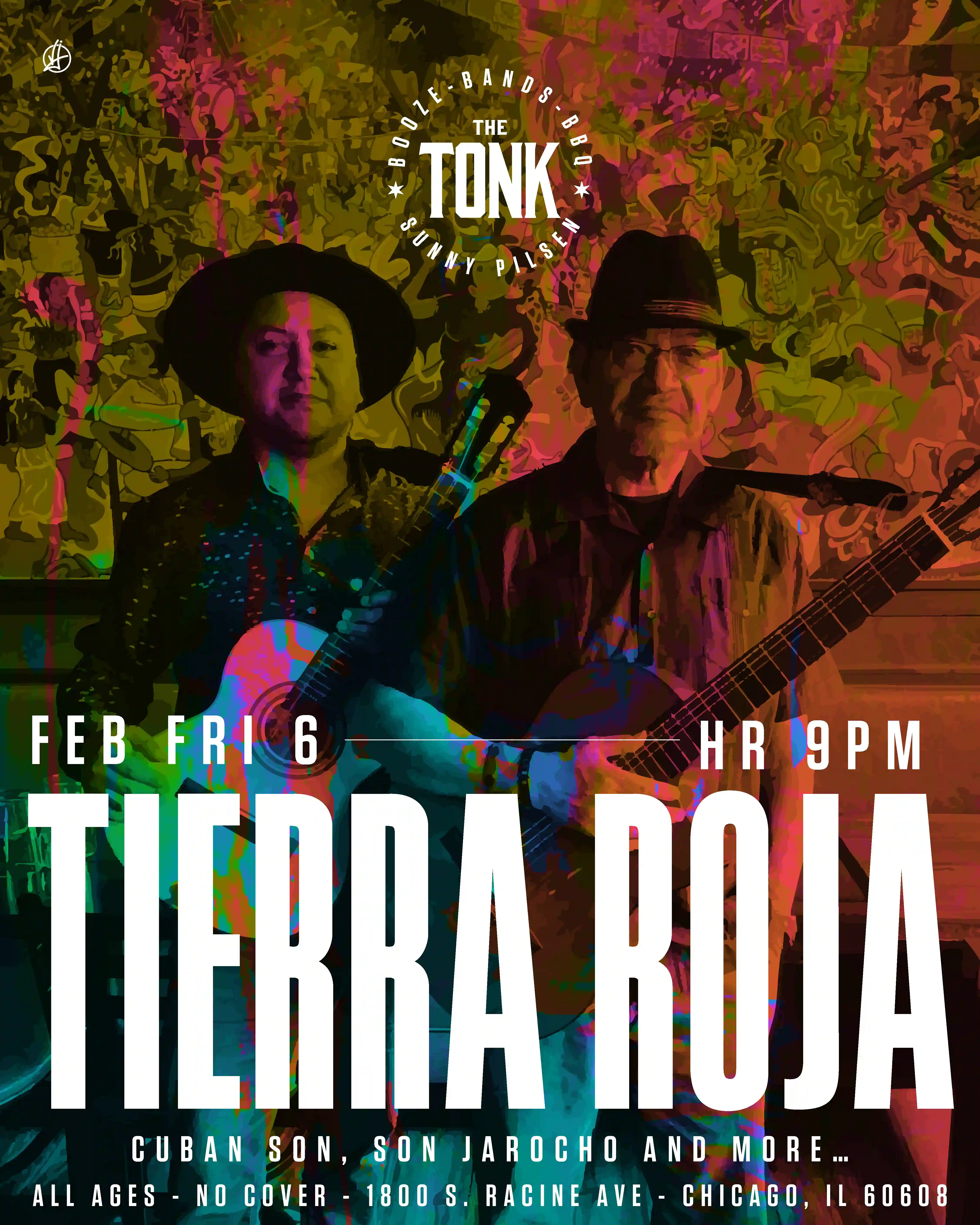 Poster for Tierra Roja performing at The Tonk Chicago