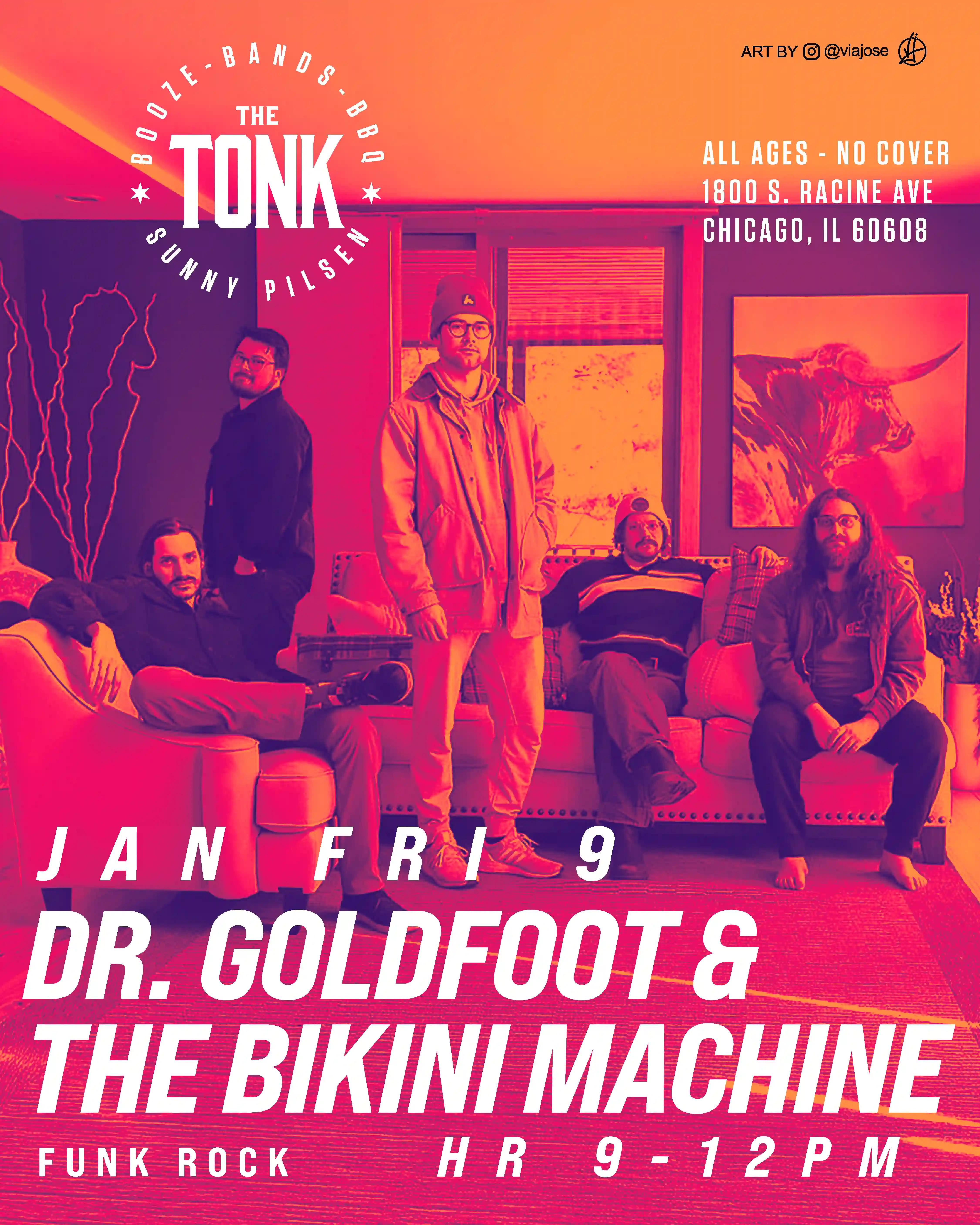 Image of the artist scheduled to perform at the restaurant