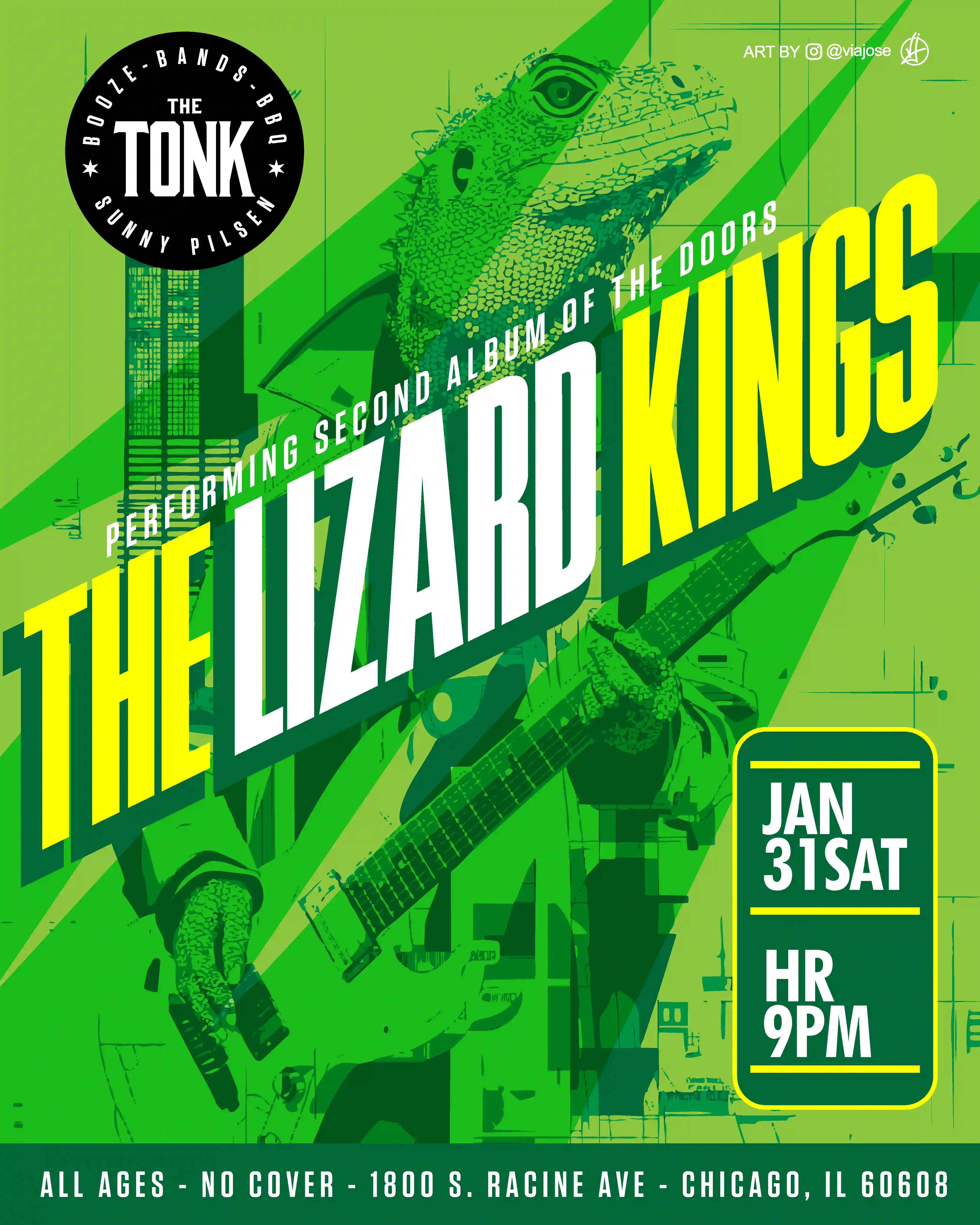 Image of the artist scheduled to perform at the restaurant