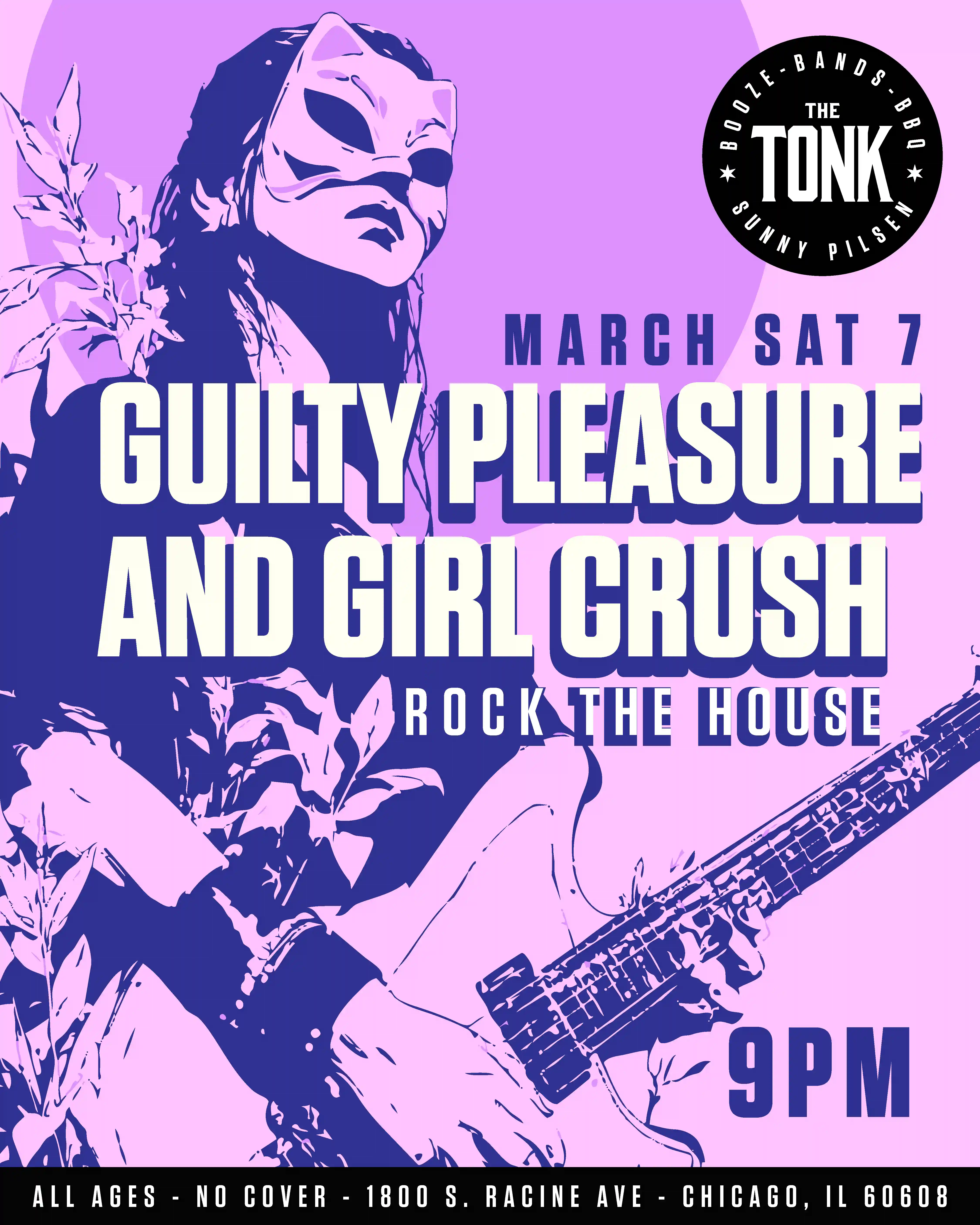 Poster for Girl Crush and Guilty Pleasures performing at The Tonk Chicago