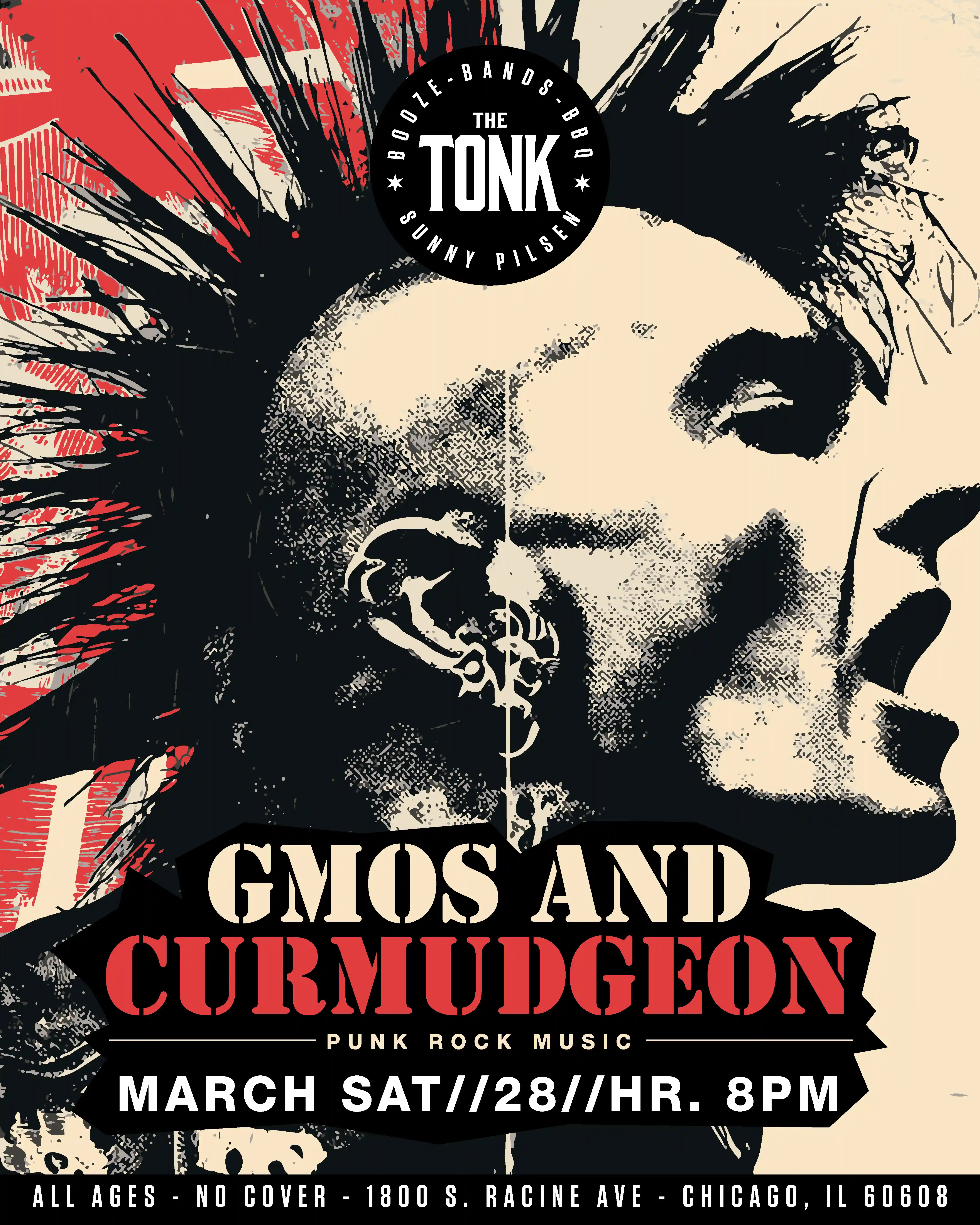 Poster for GMOs performing at The Tonk Chicago